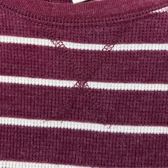 Maurice’s Size Small Purple and White Stripped Long Sleeve Shirt - Picture 4 of 10